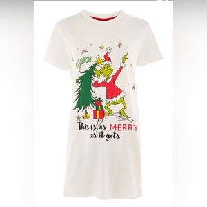 NWT - Topshop Grinch Christmas Sleep T-Shirt size:M